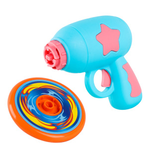 Cross-Border Children's Toy Spinning Top Jenga Battle Spinning Top Gun Launch Rotating Colorful Toy Jenga