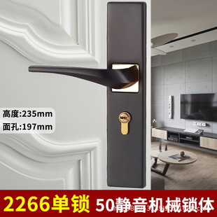 Black Bedroom Door Lock Interior Door Handle Home Mute Room Door Lock Split Magnetic Lock Wooden Door Lock Locker Room