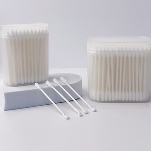 Semi-finished Disposable Cotton Swab Double-headed Cotton Swab Ear-pulling Cotton Swab Household Boxed Cosmetic Cleaning Batch Wholesale