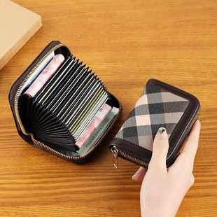 Classic high-value card bag organ large-capacity multi-card wallet one-piece retro zipper card holder wholesale