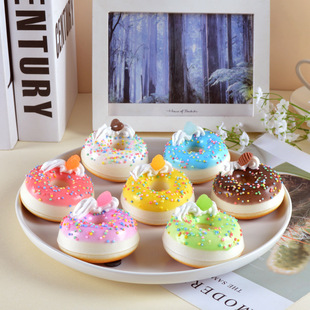 Live broadcast with simulation donut model props fun simulation dessert cake sweet simulation food play