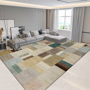 Cross-border Nordic geometric crystal velvet dirt-resistant and easy-to-care living room bedroom carpet hotel homestay non-slip mat wholesale