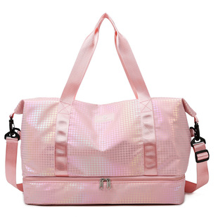 Large Capacity Portable Short Distance Travel Bag Women's Fashionable Lightweight Waterproof Luggage Bag Men's Business Travel Fitness Storage Bodybuilding Bag