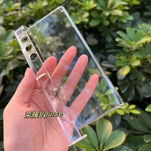 Для Huawei Honor VPurse складной экран чехол для телефона прозрачный ПК с гальваническим покрытием впрыск масла чувствительный к коже защитный ударопрочный чехол