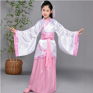 Children's Ancient Costume Female Hanfu Tang Costume Qin Dynasty Spring and Autumn Warring States Three Kingdoms Imperial Concubine Costume Han Dynasty Gege Ancient Performance Costume