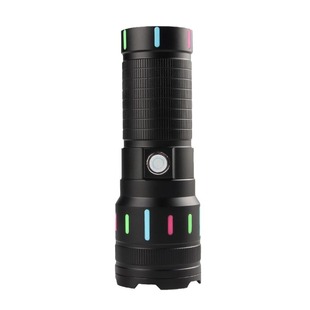 Cross-border telescopic zoom flashlight new long-range with luminous aluminum alloy flashlight fluorescent strip multi-functional lighting