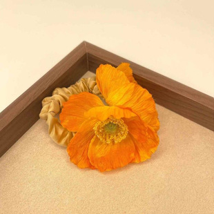 Super Immortal and Beautiful Flower Large Intestine Hair Ring 2025 New Style Fabric High-grade Hair Accessories Tie Ball Head Rubber Tendon Hair Rope