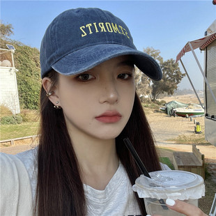 Cowboy Hat Women's Summer New Embroidered Letter Brown Cap Internet Celebrant Street Shade All-match Casual Baseball Cap