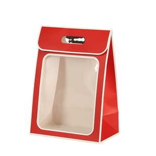 in stock Window Flap Tote Bag 520 Valentine's Day Flowers Accompanying Gift Paper Bag Window Opening Birthday Doll Gift Bag