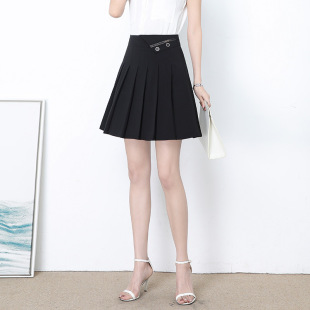 2025 Summer Fashion Pleated Skirt Short Skirt Women's New Pleated Skirt Covers the Crotch, Slimming High Waist Casual Skirt