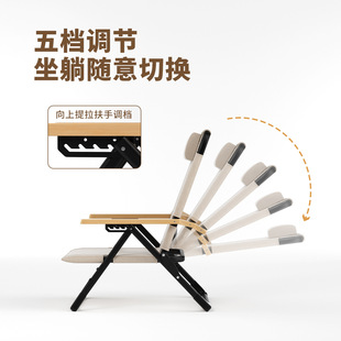 Outdoor Folding Chair Portable High-Back Sea Dog Chair Camping Chair Kermit Recliner Fishing Stool Beach Chair Lunch Break Chair