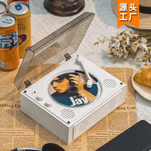 in stock portable wireless bluetooth audio retro disc charging bluetooth audio CD series all-in-one player