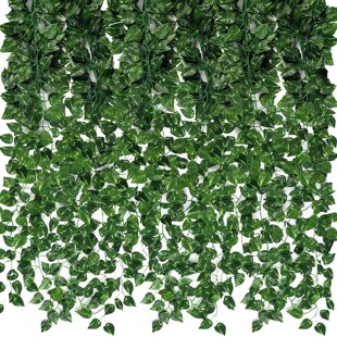 Amazon hot-selling simulation rattan green plant indoor three-dimensional decoration hanging vine vine leaf simulation flower ornaments wholesale