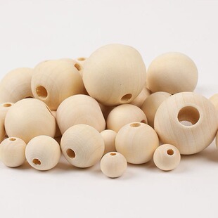 Wooden beads with holes diy material rope net wooden beads cushion large holes wooden beads bags wooden beads loose beads accessories