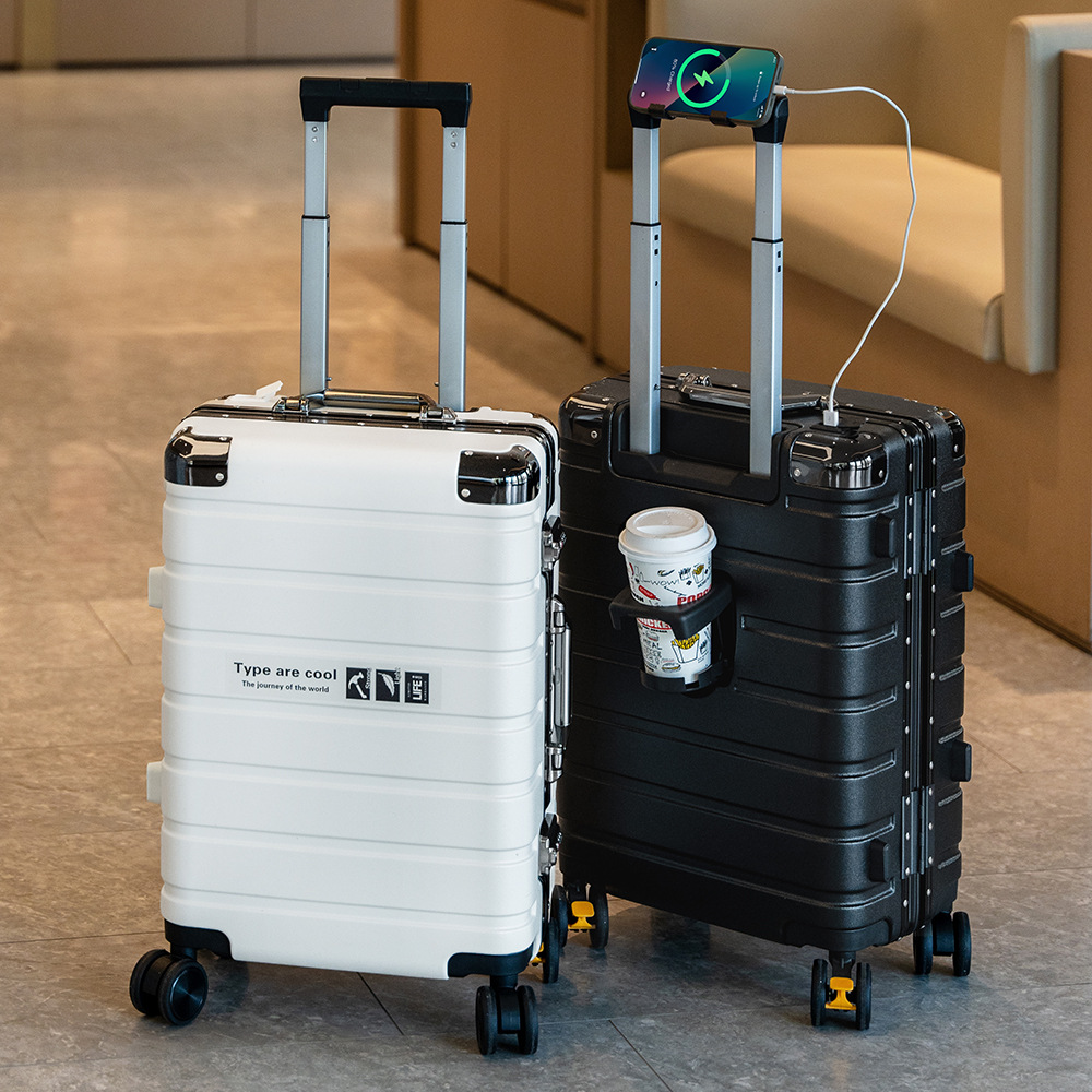 New Luggage 20inch Silent Brake Boarding Case Extra Large Capacity Trolley Case Men's Password Lock Suitcase Durable