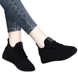2023 Spring and Autumn Women's Single-layer Shoes Flat Lightweight Mother Shoes Soft-soled Walking Shoes All-match Sports Casual Shoes