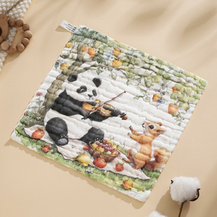 7A antibacterial cotton six-layer gauze baby square towel class a children's face towel newborn baby saliva towel