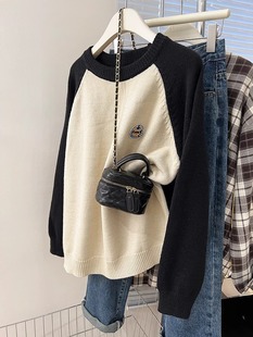 Loose Bear Sweater Women's Soft Waxy Autumn and Winter 2024 New Inner Base Shirt Top Long Sleeve Korean Knitted Sweater
