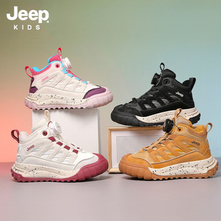 Детская обувь Jeep, бархатная спортивная обувь для мальчиков, зимняя хлопковая обувь, новинка 2024, зимняя хлопковая обувь, теплая детская обувь