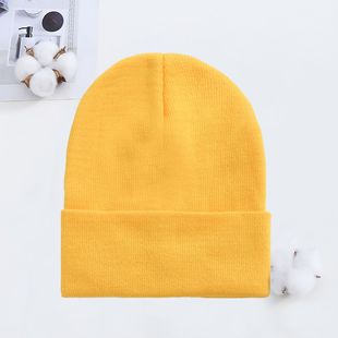 Foreign trade knitted hat custom all-match cold-proof autumn and winter hat children's wool hat manufacturers spot pullover knitted hat men