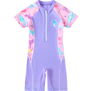 Children's Swimwear Girls' One-piece 2023 New Style Girls' Professional Training Swimming Suit for Middle and Big Children Hot Spring Swimwear