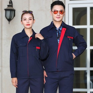 Spring and Autumn Long Sleeve Work Clothes suit Men's Dirty-Resistant Work Suit Wear-Resistant Auto Repair Site Jacket Workshop Tooling Factory Clothes