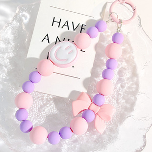 Color Beaded Mobile Phone Chain Bag Extended Chain Headphone Bag DIY Beaded Anti-Lost Chain Mobile Phone Case Short Chain