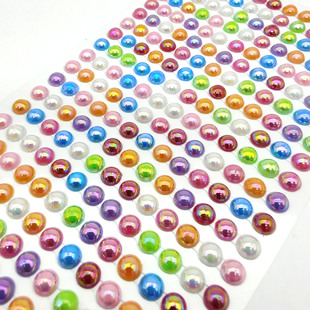Spot 468MMAB color Pearl real color Pearl Diamond Children's DIY decorative stickers acrylic Diamond stickers
