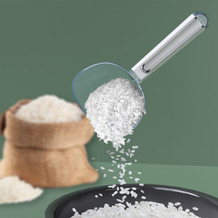 Multi-functional rice scooping spoon household kitchen plastic spoon cereal scooping spoon with sealing clip flour shovel measuring spoon