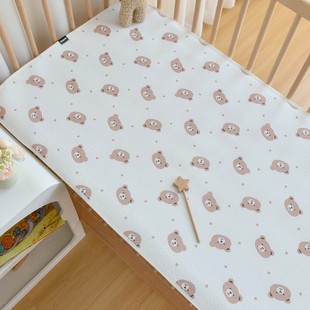 Newborn Summer Mat Baby's Summer Ramie Cartoon Printed Breathable Bed Sheet Cool Mat Kindergarten Children's Bed Nap Mat