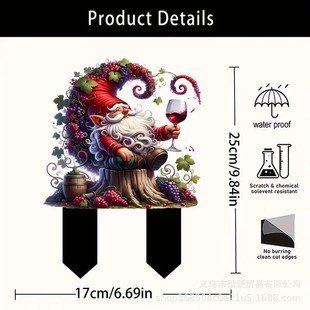 Acrylic garden decorations lazy hip flask men's pastoral-style flower pot decoration courtyard lawn floor insert