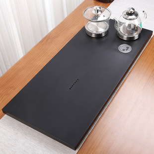 Wujin Stone Tea Tray Kung Fu Tea Set suit Automatic Water-Sheung Tea Table Kettle Integrated Induction Cooker Household Tea Sea