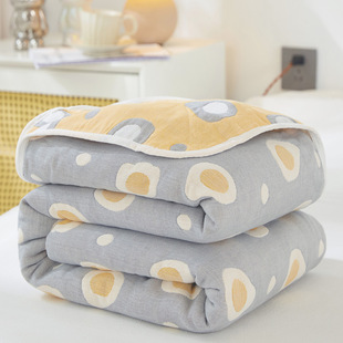 Pure cotton A six-layer yarn towel quilt cotton summer thin baby blanket children's 6-layer gauze summer cool quilt wholesale