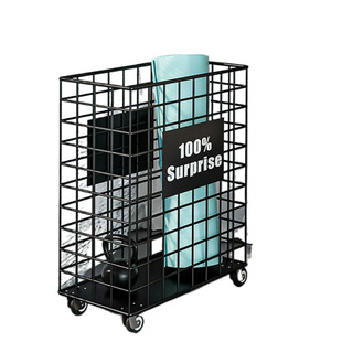 Internet Celebrous Iron Dirty Clothes Basket Student Toy Storage Basket Hotel Clothes Socks Box Desktop Super Large Wheeled Storage Rack