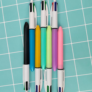 Office learning stationery four-color pen 4-color gift pen advertising color press ball pen wholesale