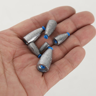 Bullet lead bullet-shaped lead pendant long-cast anti-hanging bottom plastic core fishing lead pendant Luya lead pendant middle bullet lead pendant