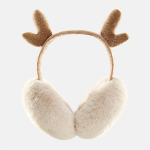 New Korean Style Antler Folding Earmuffs Female Factory in stock Winter Warm Earmuffs Cute Ear Warmuffs Anti-freezing