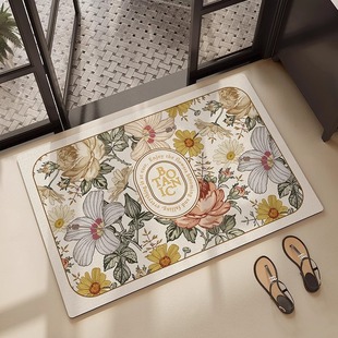 American Style Bathroom Absorbent Foot Mat Household Bathroom Quick-drying Dirt-resistant Anti-slip Mat Easy-care Diatom Mud Mat