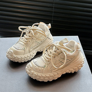 Children's sneaker 2025 New Spring and Autumn Boys' sneaker Tire Tank Shoes Breathable Girls' Torre Shoes Trendy