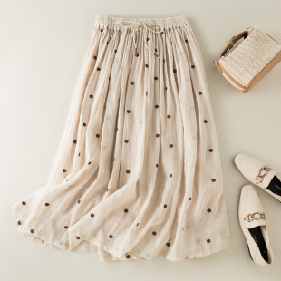 Aliexpress Amazon 2024 Summer New Women's Printed Skirt Holiday Long Skirt Bohemian Swing Skirt