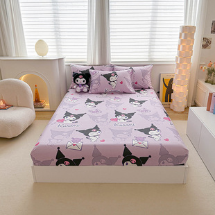 Трансграничный мультфильм Sanrio из хлопка с одним постельным покрывалом