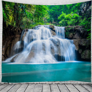 Amazon Cross-border AliExpress Waterfall Hanging Cloth Background Cloth Wall Decoration Male and Female Dormitory Tapestries Living Room Room Decoration