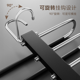 Goose-shaped Stainless Steel Folding Pants Rack Multi-functional Seamless Household Storage Hanging Pants Hanger Non-slip Drainch Pants Clip
