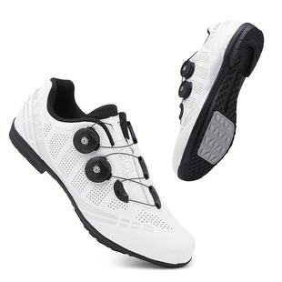 2024 Cross Border New Road Car Lock Shoes Hard Sole Men's Breathable Bicycle Shoes Lockless Outdoor Mountain Bike Lock Shoes Women