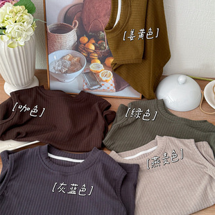 Jiaye Children Pin 2024 Детский летний новый сплошной цвет ямный жилет для мужчин и женщин без рукавов