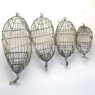 Factory sales stainless steel bait cage Nanyou big green needle shrimp cage chicken cage nest cage olive bait cage free shipping