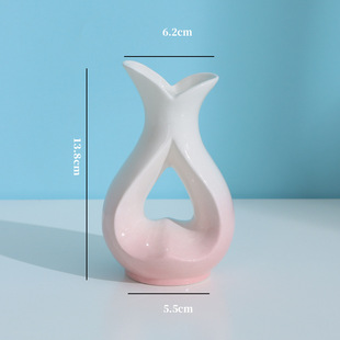 Modern Simple European Vase Transparent Color Hydroponic Plant Green Rose Vase Living Room Decoration Flower Ornaments Creative
