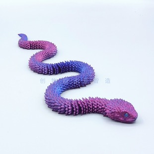 Трансграничная 3D-печать Viper украшения ремесленная сеть Red Creative Gift Simulation модель змеи ручной работы игрушки оптом