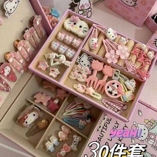 Pink Hairpin 50 Pack Cute Hairpin suit Sweet Girl Heart Bangs Clip Japanese Cartoon Headwear Clip
