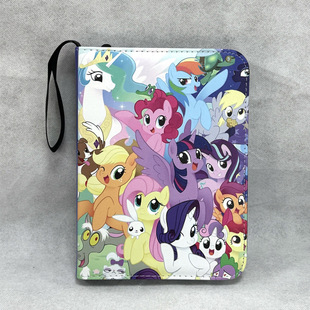 Pony Polly Card Book 4 Palace 9 Solid Color Zipper Collection Set Loose-leaf Card Storage Book Bag Wholesale